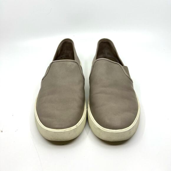 VINCE Grey Leather Slip On Sneakers Women's 8 US - Picture 4 of 9